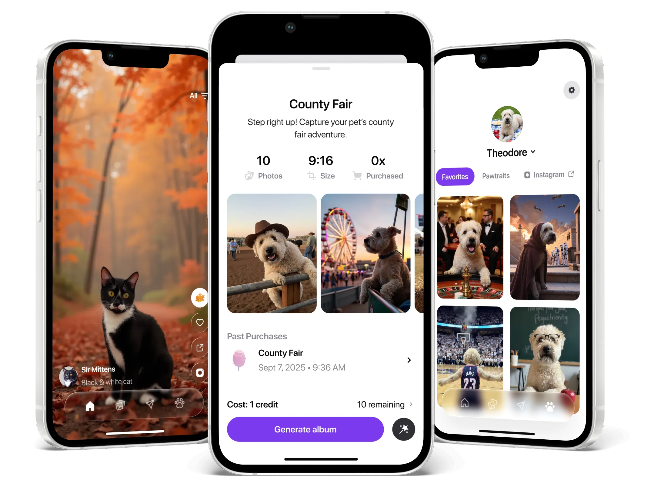 Pawtraits app screenshots
